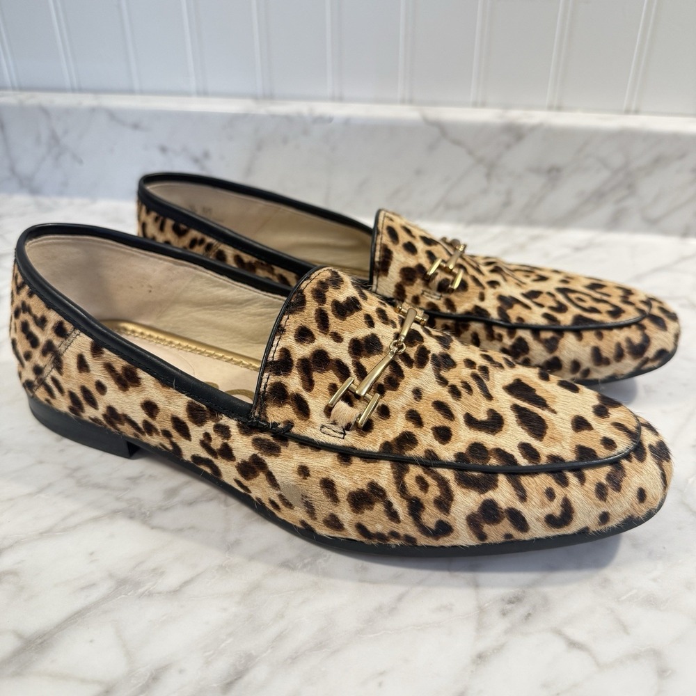 Sam Edelman Loraine Horsebit Cheetah Print Loafers Shoes Women Size 8.5